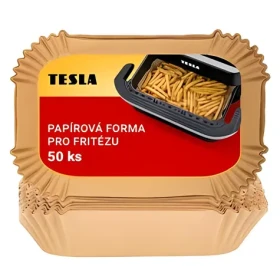 TESLA AirCook QB2075 / Papierové formy pre teplovzdušnú fritézu / 32 x 22 cm / 50 ks (8595689807580)