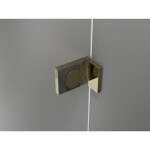 MEXEN/S - Lunar T sprchovací kút dvere krídlové pravá 90 x 90, transparent, zlato 834T-090-090-50-00-P