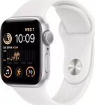 Apple Watch SE 2022 GPS 44mm Silver Alu Sport Biely