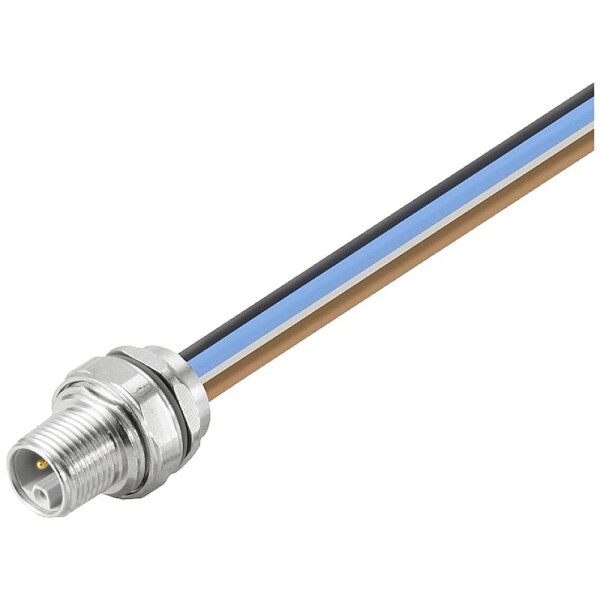 Weidmüller SAIE-M12SL-0.3VHM16-2.5 zabudovateľný zástrčkový konektor pre senzory - aktory, 2625960000, piny: 5, 0.30 m, 1 ks; 2625960000