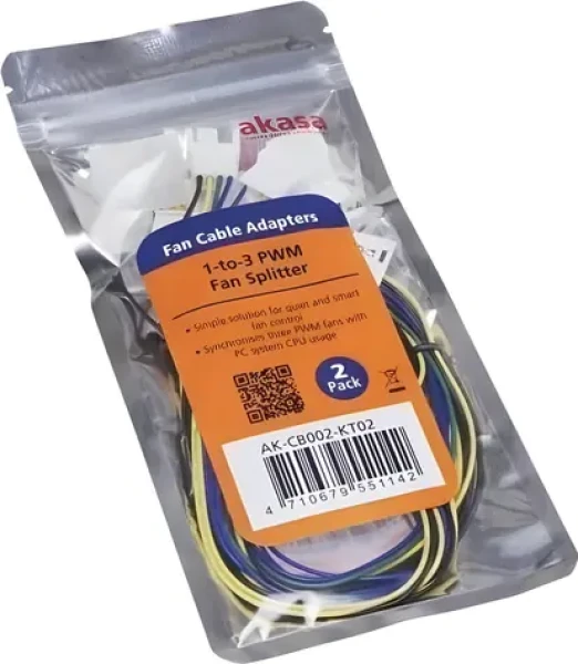 Akasa PWM rozbočovací kábel / Kábel / PWM rozbočovač pre ventilátory (AK-CB002-KT02)