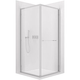 CERANO - Sprchovací kút Versaro L/P - 6 mm - chróm, transparentné sklo - 90x100 - zasúvací CER-8050BD80327