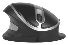 BakkerElkhuizen Oyster Mouse čierna, strieborná / Ergonomická myš / USB / vertikálne / nastaviteľný sklon / 5 tlačidiel (BNEOYM)