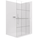 CERANO - Sprchová zástena Walk-in Crystal Ľ/P - 8 mm + polička/držiak na uteráky - bezvzperový systém - chróm, industriálne sklo - 140x200 CER-8050BD6837