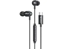 Sandberg In-Earset + Line-Mic čierna / Slúchadlá s mikrofónom / USB-A/C / 1.2m (126-50)