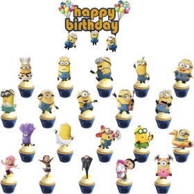 Zápich do torty a muffins 21ks Mimoni - Cakesicq - Cakesicq