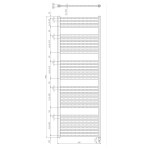 AQUALINE - DIRECT-E elektrické vykurovacie teleso, rovné, 600x1680 800 W, čierna ILE66TB
