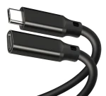 PremiumCord Predlžovací kábel USB-C čierna / Kábel / USB 3.2 Gen 2 / 10 Gb/s / 65 W / 1,5 m (ku31mfa015)