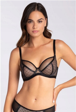 Dámska podprsenka NANCY 01 Black with beige - Gatta 75D černá s tělovou