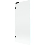 MEXEN/S - Lunar L vaňová zástena FIX 80 x 150, transparent, čierna 897L-080-000-70-00