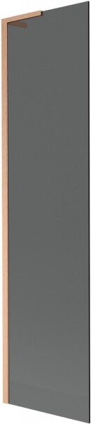 MEXEN/S - Next L vaňová zástena FIX 50 x 150, grafit, meď kartáčovaná 895-050-000-03-40-65