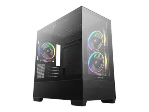DEEPCOOL CG380 3F čierna / Skriňa PC / Midi tower / mATX / ARGB / 2× temperované sklo (R-CG380-BKAGM3-G)