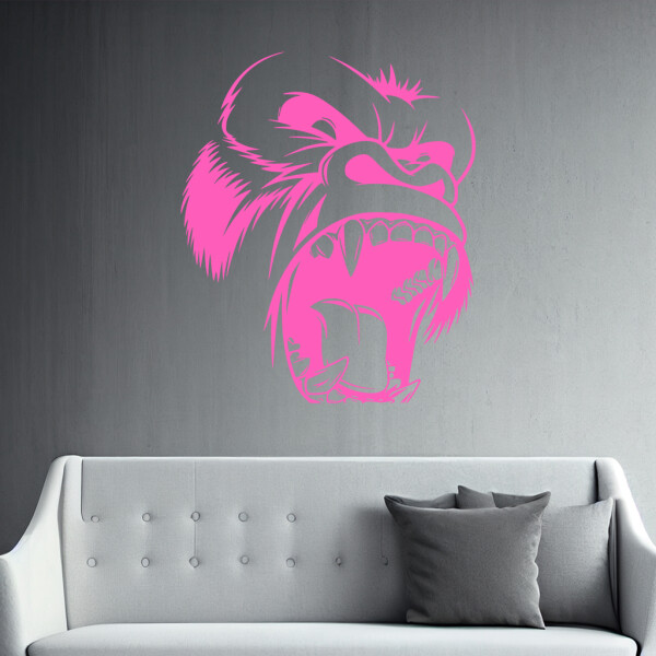 Veselá Stena Samolepka King Kong Farba: růžová, Veľkosť: 40 x 33 cm