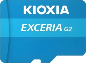 KIOXIA EXCERIA G2 microSDXC 128GB + adaptér / Class 10 / UHS-I U3 / A1 / V30 / čítanie: 100MBs / zápis: 50MBs (LMEX2L128GG2)