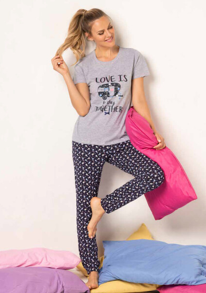 Dámské pyžamo Siélei model 22093005 - SIELEI XXL RůžováP