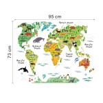 Veselá Stena Samolepka Detská mapa Sveta