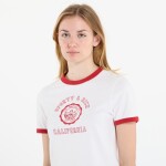 Tričko Sporty & Rich California Emblem Ringer Tee White/ Ruby XS