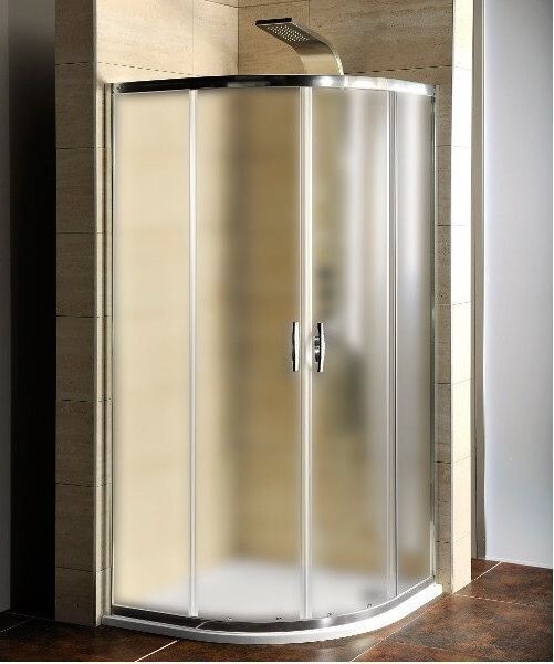 GELCO - štvrťkruhová sprchová zástena 900x900x1900, sklo BRICK AG4295