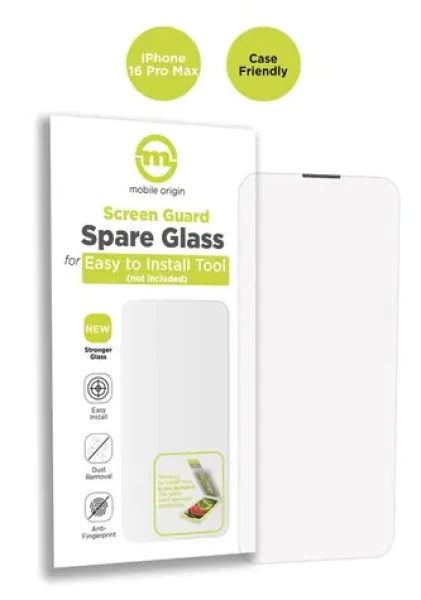 Mobile Origin Screen Guard Spare Glass Case Friendly pre Apple iPhone 16 Pro Max / náhradné sklo pre inštalačnú sadu (SGA-SP-i16ProMax)