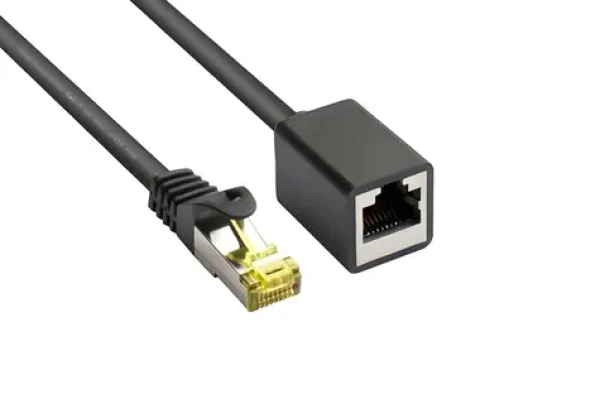 Good Connections čierna / Predlžovací patch kábel / Cat7 S/FTP / RJ-45 / 0,5 m (8070VR-005S)