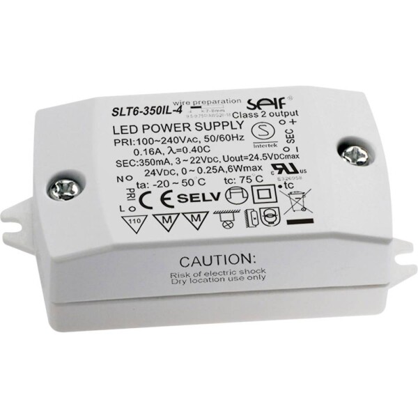Self Electronics SLT6-500IL-4 LED driver konštantný prúd 6 W 500 mA 3 - 12 V/DC montáž na nehorľavom povrchu, PFC spínacie obvod, ochrana proti prepätiu,; SLT6-500IL-4