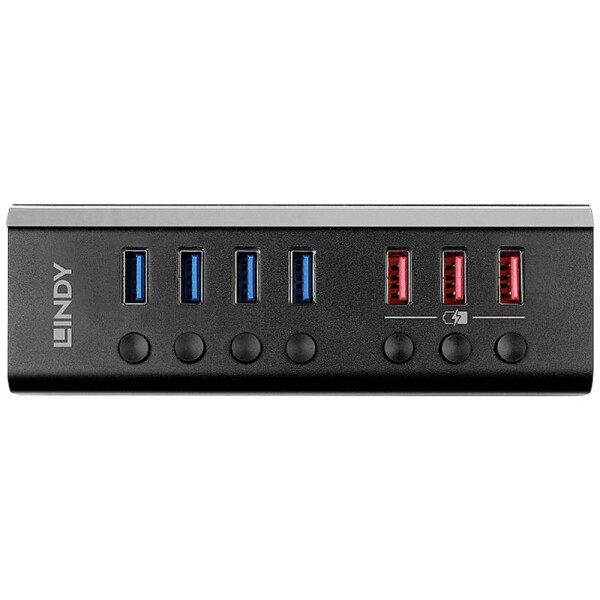 Lindy LINDY 4 Port USB 3.0 Hub mit 3 Schnellladeports