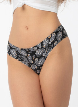 Dámske nohavičky Paisley Simple Brasil Black so vzorom - Julimex S