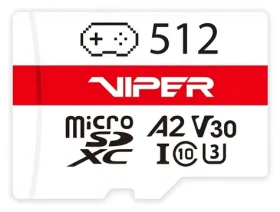 Patriot Viper 512 GB / MicroSDXC karta / UHS-I / V30 / U3 / A2 / Class 10 (PV512GGM32MCX)