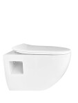 OLSEN SPA - Závesné WC TIBERA RIMLESS, so sedadlom Soft-close, priznaná montáž OLKZT1055