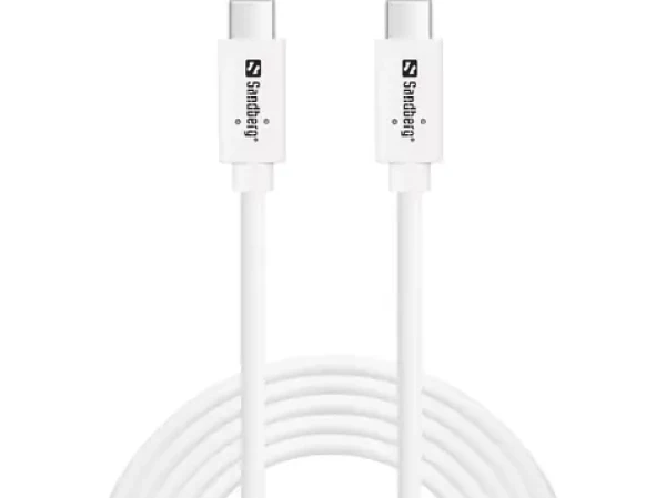 Sandberg USB 3.1 G2 2M 100W biela / kábel USB-C na USB-C 3.1 Gen 2