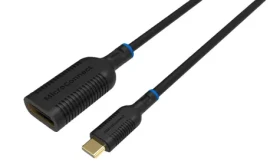 MicroConnect USB-C na DisplayPort čierna / Adaptér / 4K UHD / 60 Hz / 0,2 m (MC-USBCDP-A)