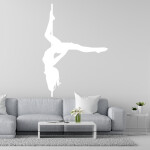 Veselá Stena Samolepka Pole dance Farba: červená, Veľkosť: 60 x 42 cm