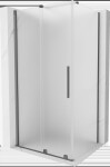 MEXEN/S - Velár sprchovací kút, posuvné dvere 90 x 75, dekor, grafit metal 871-090-075-31-95