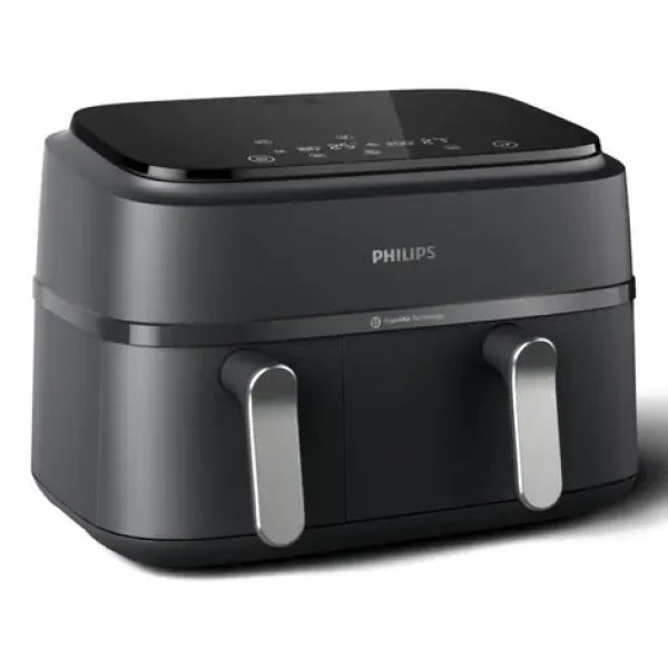 Philips NA351/00 čierno-strieborná / Teplovzdušná fritéza / 2750 W / objem 9 l (NA351/00)