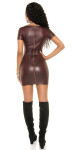 Sexy KouCla Wetlook Mini dress with 2Way Zip BORDEAUX Einheitsgroesse