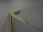 MEXEN/S - Kioto L Sprchová zástena WALK-IN 120 x 200, zrkadlové, zlato 800-120-103-50-50