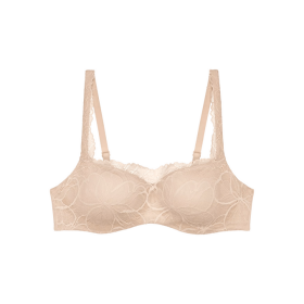 Dámska podprsenka Body Make-Up Illusion Lace Balconette Bra - Triumph naze béžová (00NZ) 075E