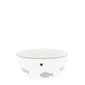 Bastion Collections Keramická miska White / Patterns Ryby