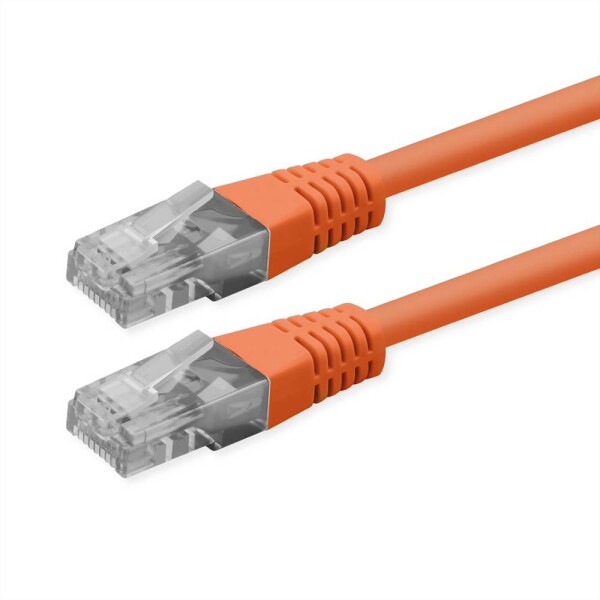 Roline 21.51.1567 RJ45 sieťové káble, prepojovacie káble CAT 6 U/UTP 5.00 m oranžová netienený 1 ks; 21.51.1567