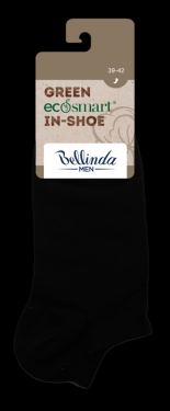 Pánské eko kotníkové ponožky GREEN model 17032448 MEN INSHOE SOCKS černá - Bellinda Velikost: 39 - 42
