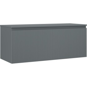 MEXEN/S - Rivel kúpeľňová skrinka pod umývadlo 120 cm s doskou, 1 šuplík, reliéf, grafit mat 91A20-12047-1-BFC66