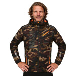 Geographical Norway Softshellová bunda Royaute M WU1057H-GN-KAKI-ORANGE men S