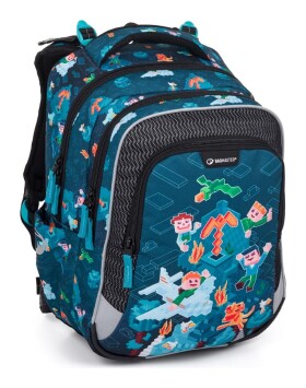 Veľký školský set Bagmaster LUMI 24 E Set L Blue