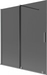 MEXEN/S - Velár dvojkrídlová posuvná vaňová zástena 150 x 150, grafit, grafit metal 896-150-000-41-95