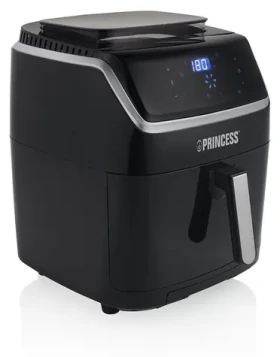 Princess 182080 čierna / Teplovzdušná fritéza / Parná rúra 2v1 / 6,5 l / Dotykový displej (01.182080.01.001)