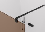 CERANO - Sprchová zástena Walk-in Onyx Round Ľ/P - 8 mm - guľatá vzpera - čierna matná, bronzové sklo - 60x200 CER-686392