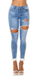 Sexy Highwaist destroyed look Skinny Jeans denimblue 36