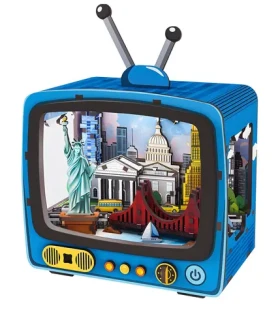 2KIDS TOYS 3D drevená skladačka Retro TV New York