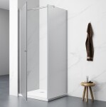 AQUALINE - PILOT štvorcová sprchová zástena 800x800 Brick sklo PT080-01