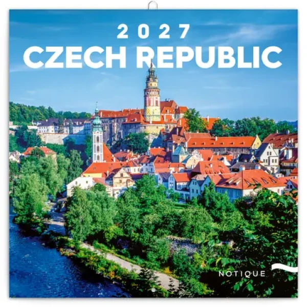 NOTIQUE Poznámkový kalendár Česká republika 2027, 20 x 20 cm (PGP-36985)